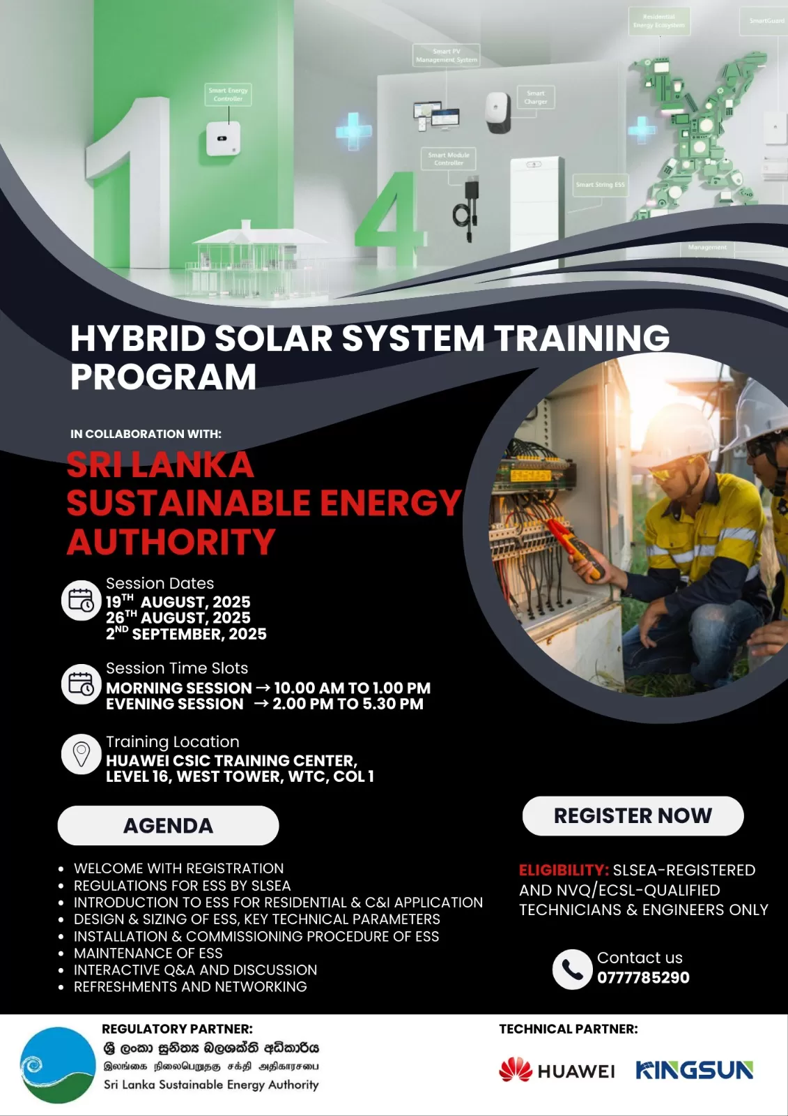 Hybrid Inverter Training Agenda Announced
